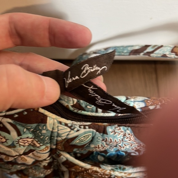 Vera Bradley small handbag in mostly brown and turquoise - Picture 4 of 11